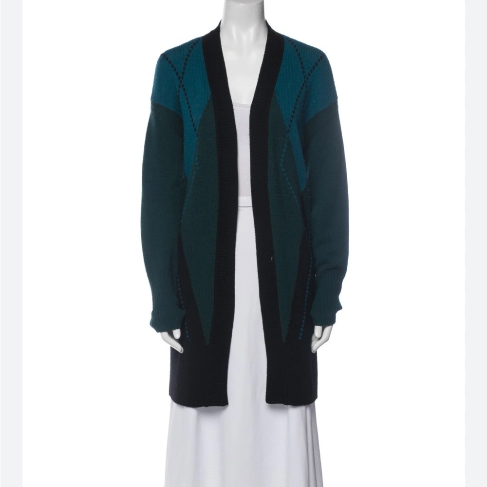 Akris Punto Cashmere Wool Argyle cardigan